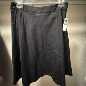 Old Navy Black Floral Lined Skirt (Size 2) New Never Worn